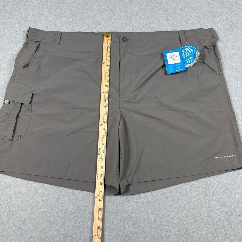Columbia PFG Bahama II Shorts Mens 5X 8 Inseam Fossil Gray UPF 50 Fish XS - Picture 7 of 9